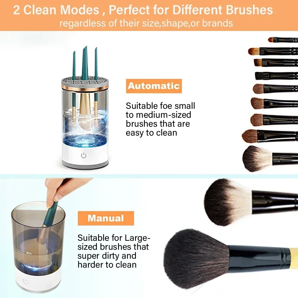 Electric Makeup Brush Cleaner Fast, Easy & Higyenic.