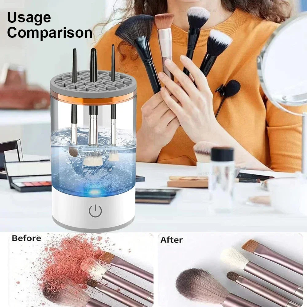 Electric Makeup Brush Cleaner Fast, Easy & Higyenic.