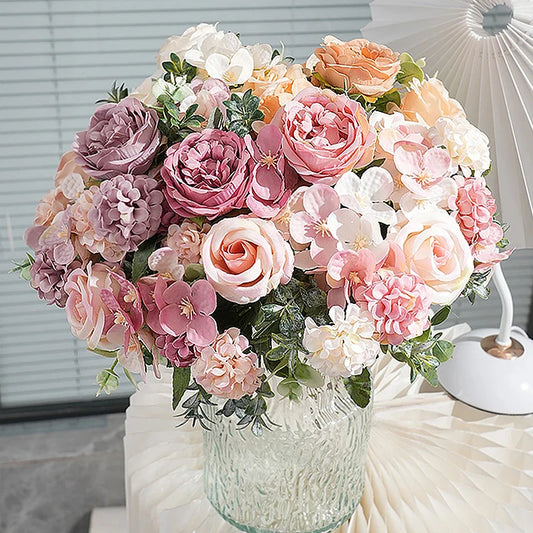 7 Heads Artificial Flowers  Bouquet