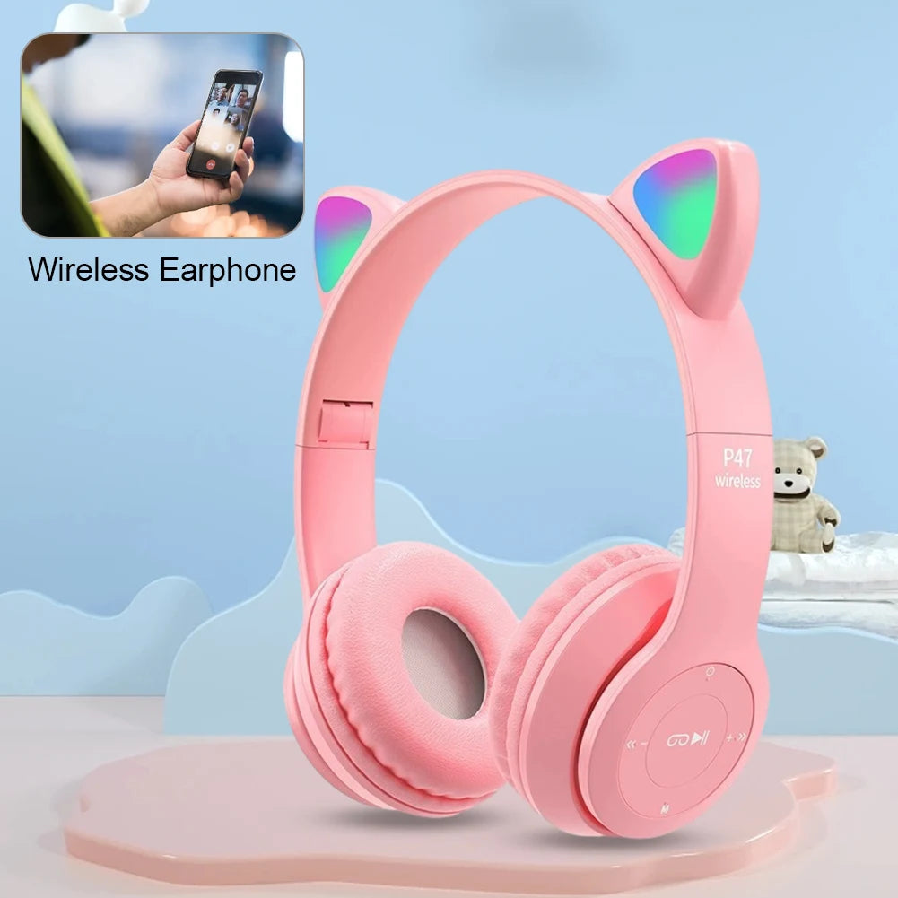 Flash Light Kids Children Headphone