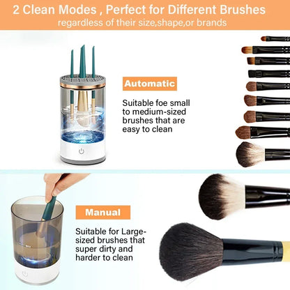 Electric Makeup Brush Cleaner Fast, Easy & Higyenic.