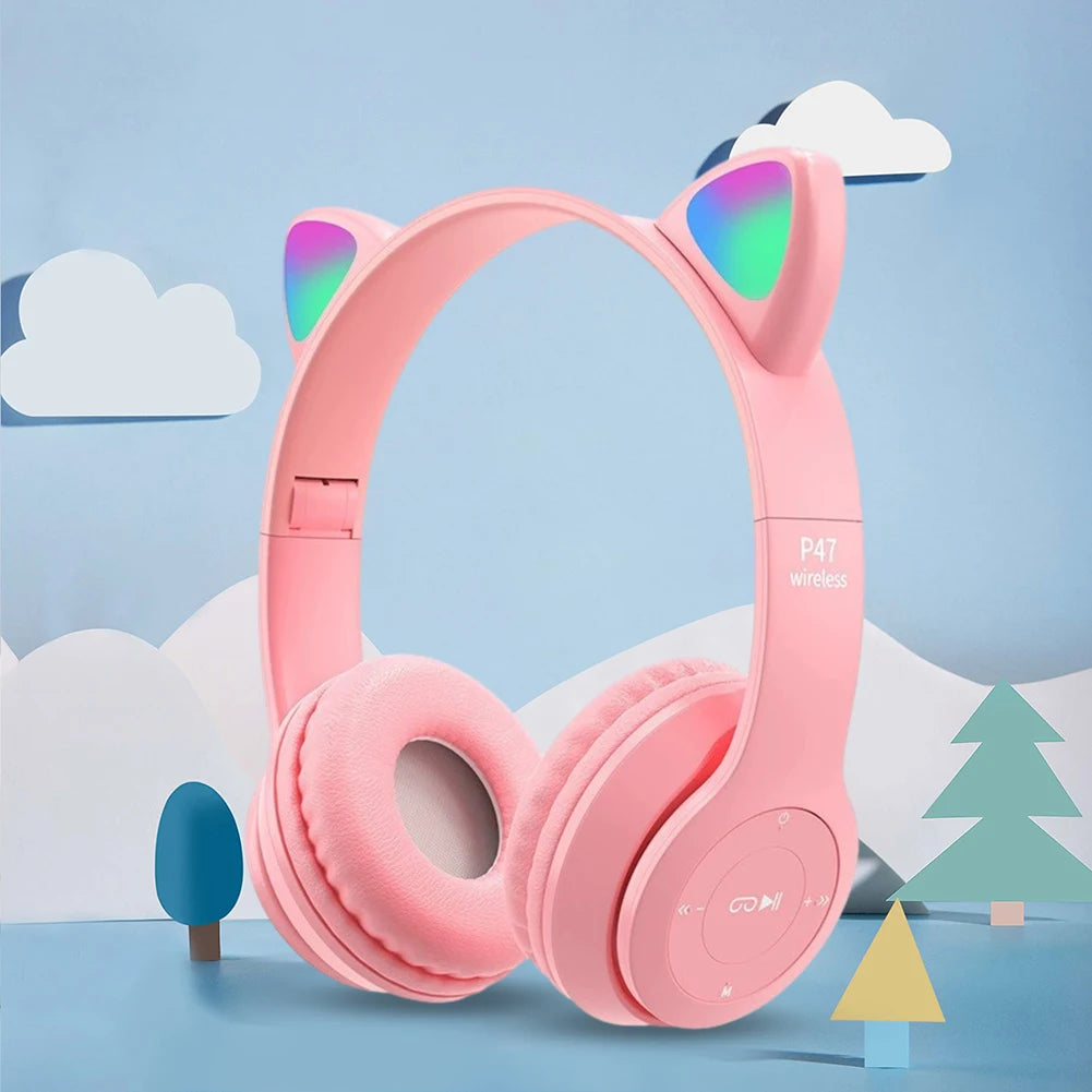 Flash Light Kids Children Headphone