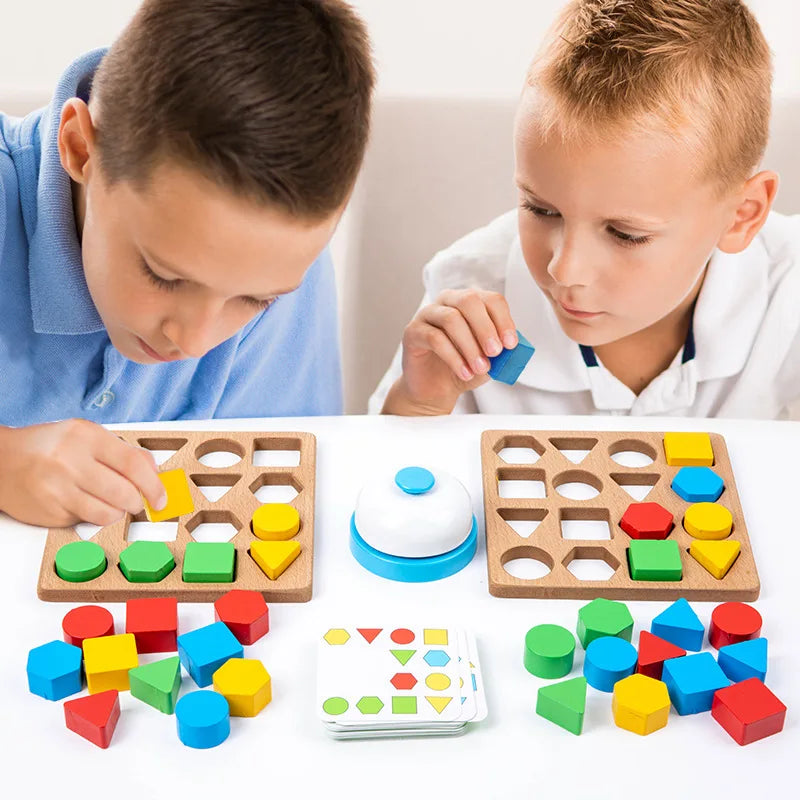 Montessori Educational Toys for Children Geometric Shape Color